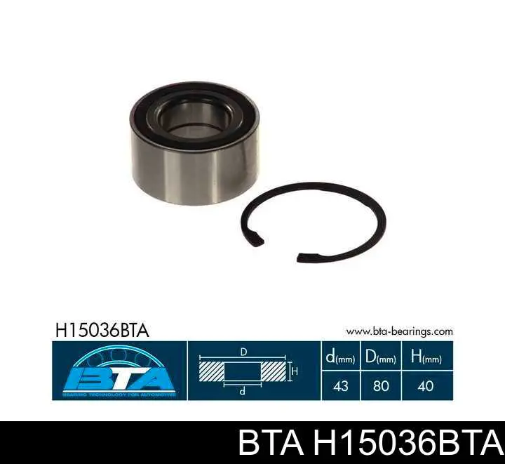 Rolamento de cubo dianteiro BTA H15036BTA preço, a partir de 34,30 USD