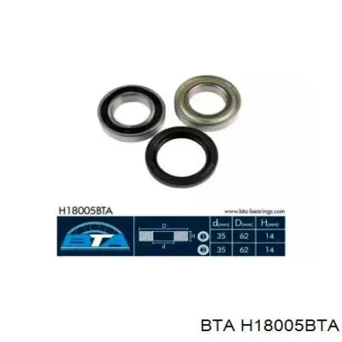 Rolamento de cubo dianteiro BTA H18005BTA preço, a partir de 18,57 USD