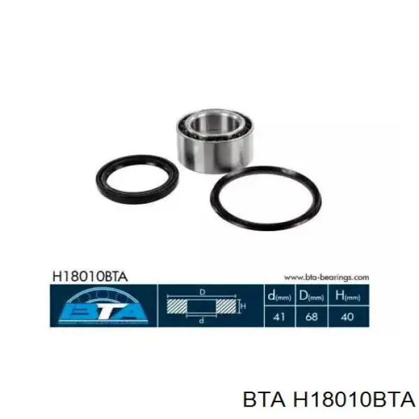 Rolamento de cubo dianteiro BTA H18010BTA preço, a partir de 39,56 USD