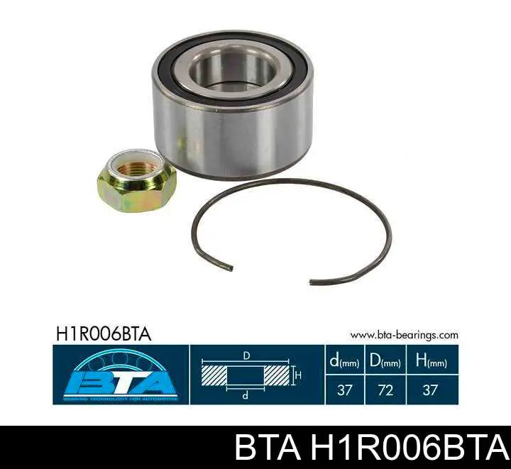 Compre H1R006BTA BTA Rolamento de cubo dianteiro