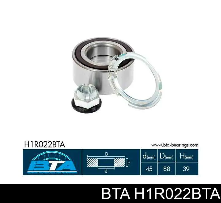 Rolamento de cubo dianteiro BTA H1R022BTA preço, a partir de 37,49 USD