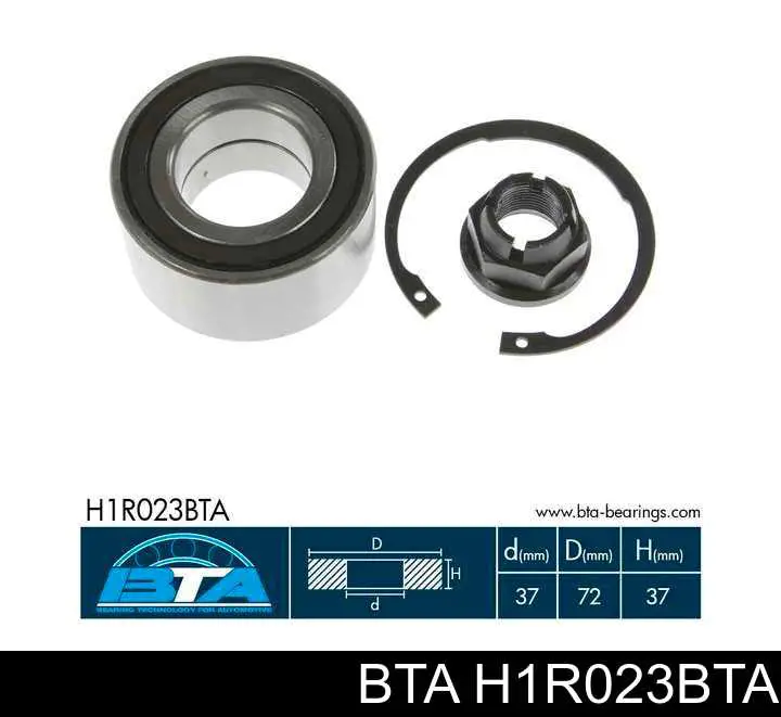 Compre H1R023BTA BTA Rolamento de cubo dianteiro