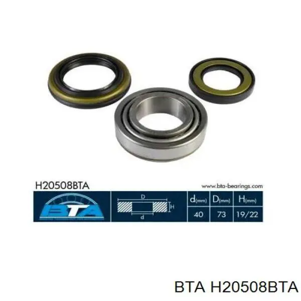 Rolamento de cubo traseiro BTA H20508BTA preço, a partir de 35,85 USD