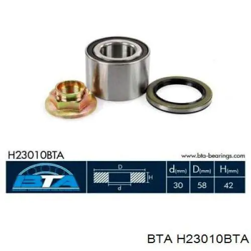Rolamento de cubo traseiro BTA H23010BTA preço, a partir de 36,06 USD