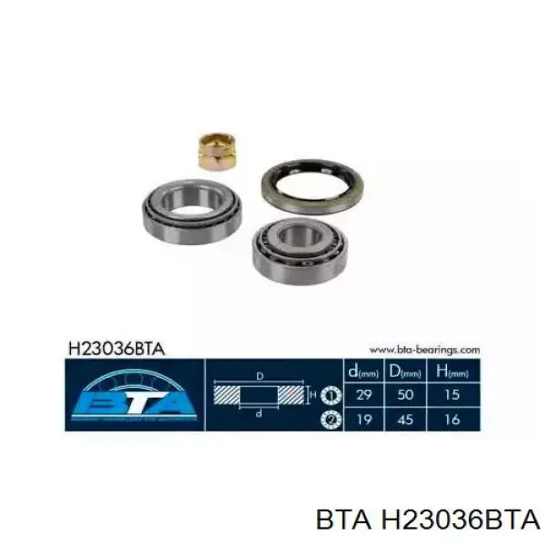 Rolamento de cubo traseiro BTA H23036BTA preço, a partir de 16,76 USD
