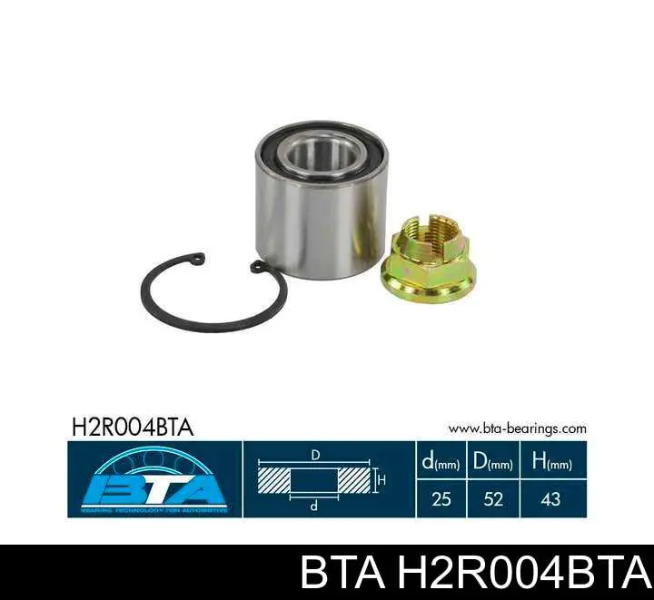Rolamento de cubo traseiro BTA H2R004BTA preço, a partir de 38,48 USD