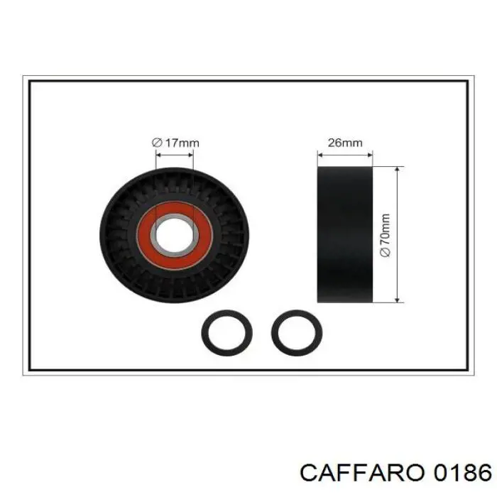 0186 Caffaro Rolo de reguladora de tensão da correia de transmissão