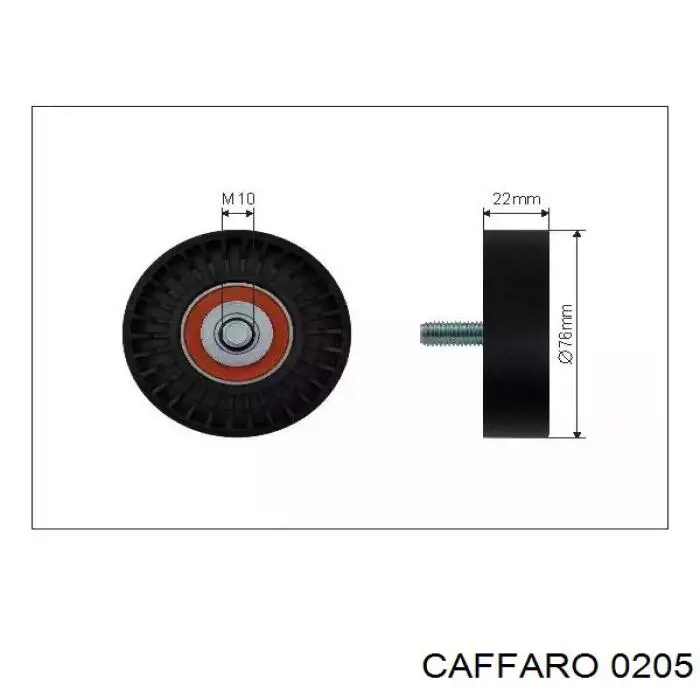 0205 Caffaro Rolo parasita da correia de transmissão