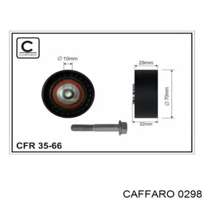 Compre 0298 Caffaro Rolo de reguladora de tensão da correia de transmissão