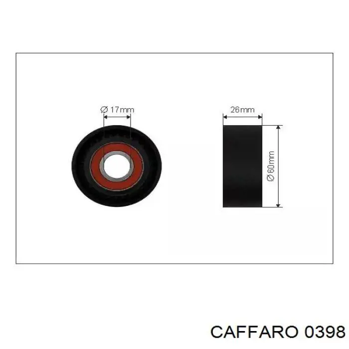 Rolo de reguladora de tensão da correia de transmissão Caffaro 0398 preço, a partir de 15,89 USD