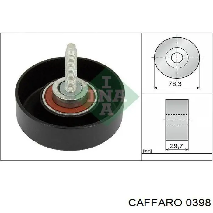 Compre 0398 Caffaro Rolo de reguladora de tensão da correia de transmissão
