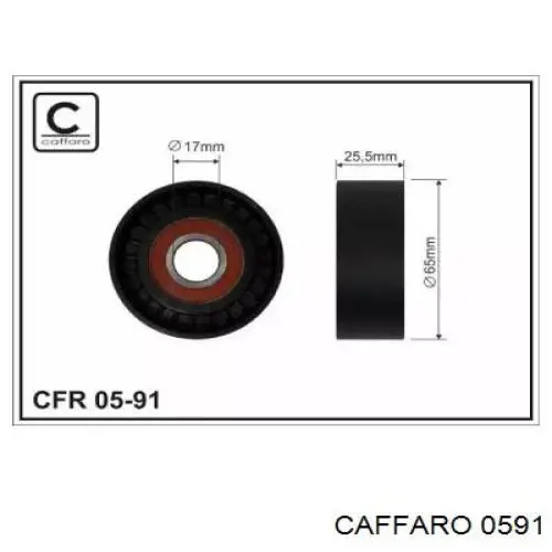 Compre 0591 Caffaro Rolo de reguladora de tensão da correia de transmissão