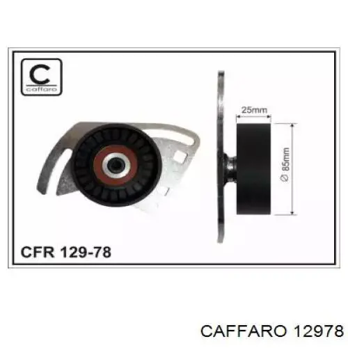 12978 Caffaro Rolo de reguladora de tensão da correia de transmissão
