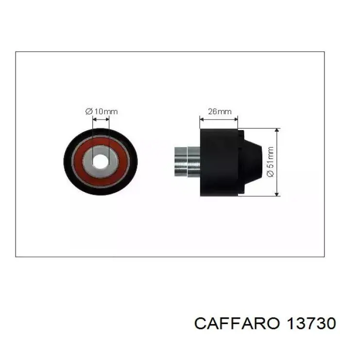 13730 Caffaro Rolo parasita da correia de transmissão
