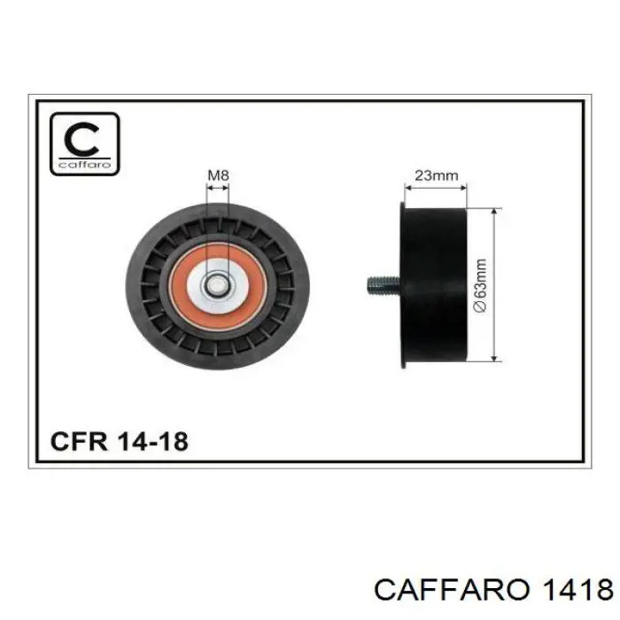 Rolo parasita da correia do mecanismo de distribuição de gás Caffaro 1418 preço, a partir de 16,13 USD