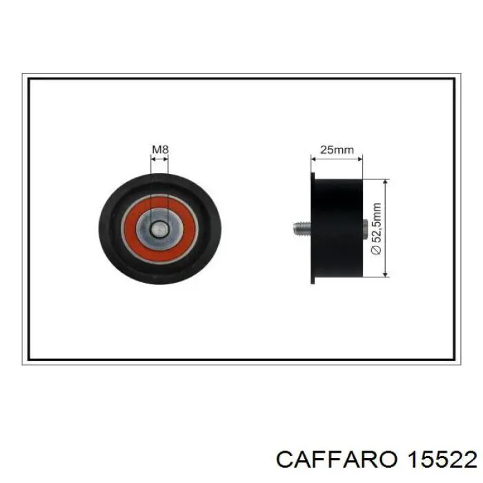 15522 Caffaro Rolo parasita da correia do mecanismo de distribuição de gás