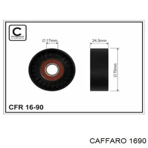 Compre 1690 Caffaro Rolo de reguladora de tensão da correia de transmissão