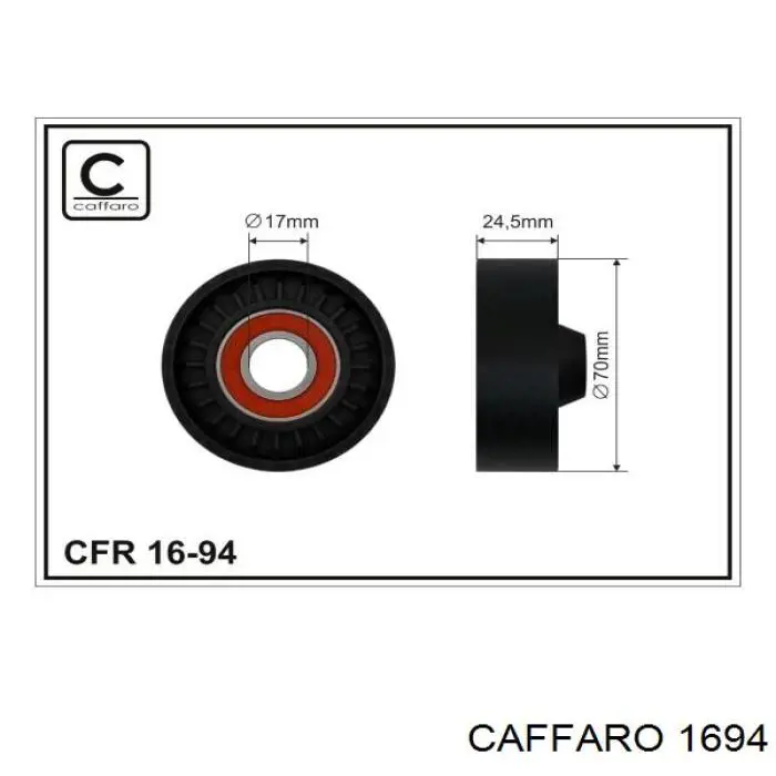 Rolo de reguladora de tensão da correia de transmissão Caffaro 1694 preço, a partir de 16,64 USD