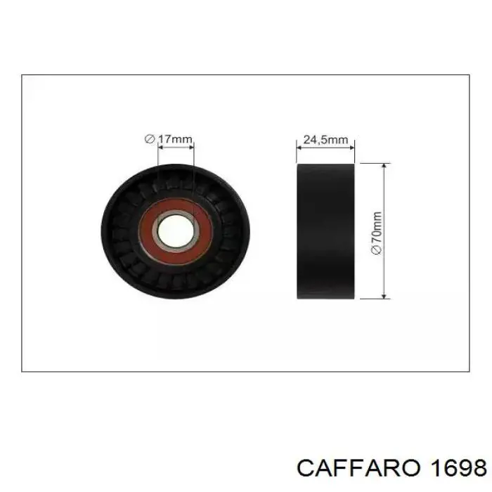 Rolo de reguladora de tensão da correia de transmissão Caffaro 1698 preço, a partir de 16,51 USD