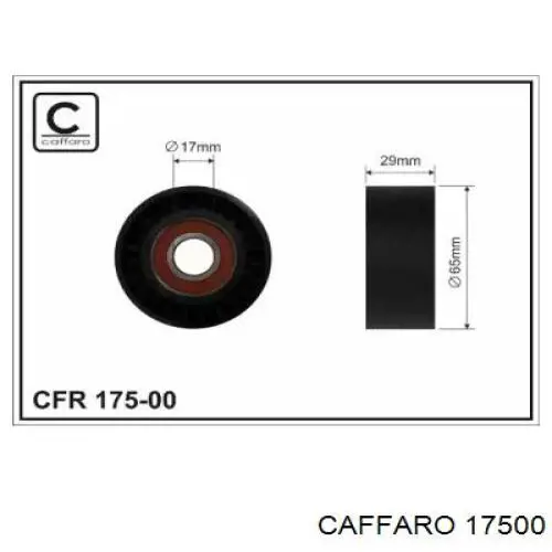 17500 Caffaro Rolo de reguladora de tensão da correia de transmissão