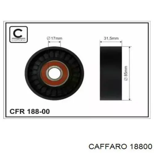 Compre 18800 Caffaro Rolo de reguladora de tensão da correia de transmissão