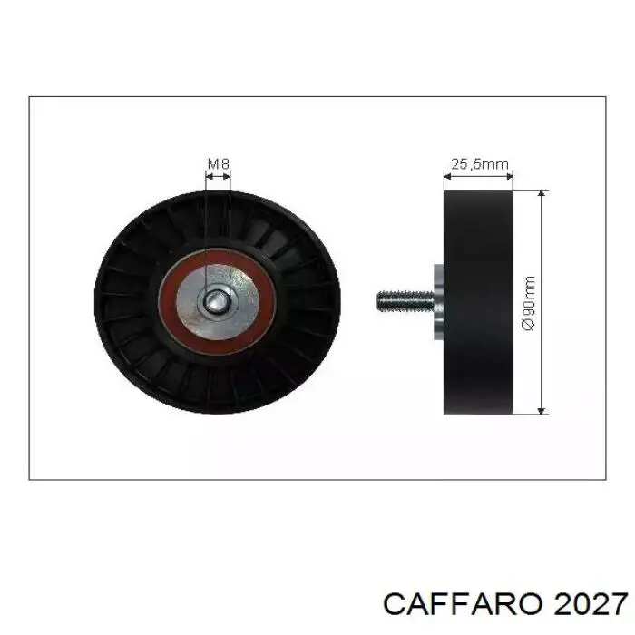 Rolo parasita da correia de transmissão Caffaro 2027 preço, a partir de 23,11 USD