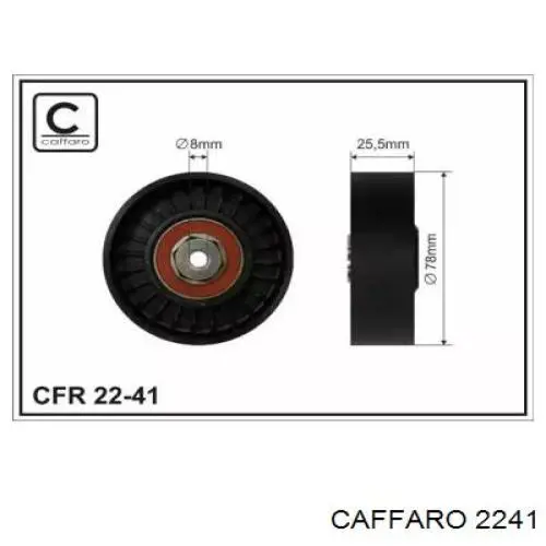 2241 Caffaro Rolo de reguladora de tensão da correia de transmissão