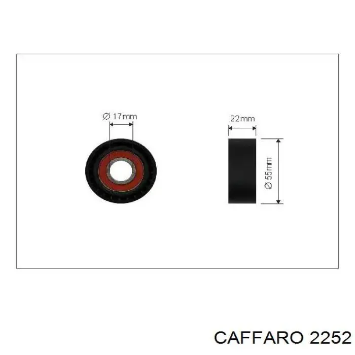 Compre 2252 Caffaro Rolo de reguladora de tensão da correia de transmissão