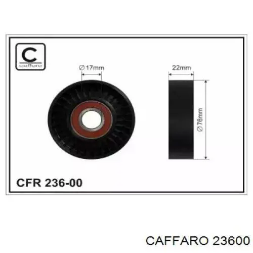 23600 Caffaro Rolo de reguladora de tensão da correia de transmissão