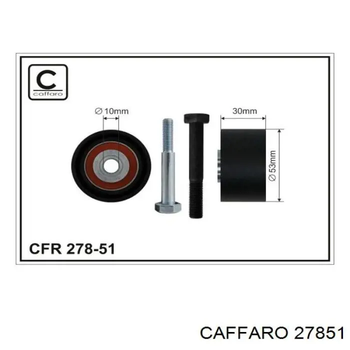 Rolo parasita da correia do mecanismo de distribuição de gás Caffaro 27851 preço, a partir de 19,58 USD