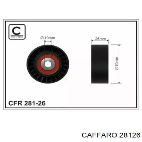 Rolo parasita da correia de transmissão Caffaro 28126 preço, a partir de 26,74 USD