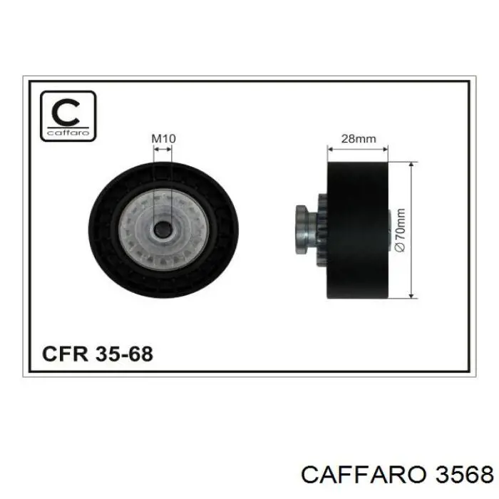 Rolo de reguladora de tensão da correia de transmissão Caffaro 3568 preço, a partir de 30,31 USD