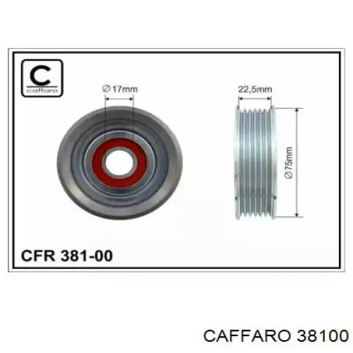 Compre 38100 Caffaro Rolo de reguladora de tensão da correia de transmissão