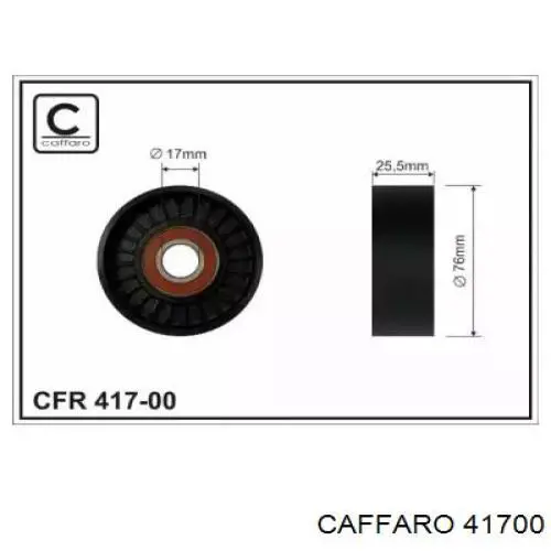 Compre 41700 Caffaro Rolo de reguladora de tensão da correia de transmissão