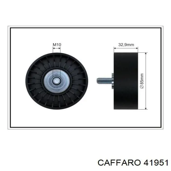 41951 Caffaro Rolo parasita da correia de transmissão