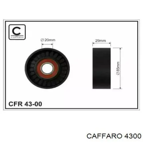 5014367 Caffaro Rolo parasita da correia de transmissão