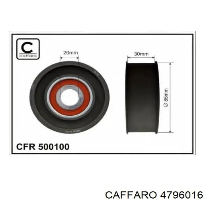Compre 4796016 Caffaro Rolo parasita da correia de transmissão
