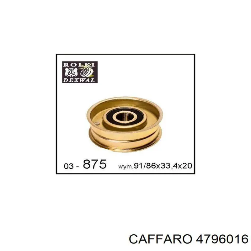 Rolo parasita da correia de transmissão 4796016 Caffaro