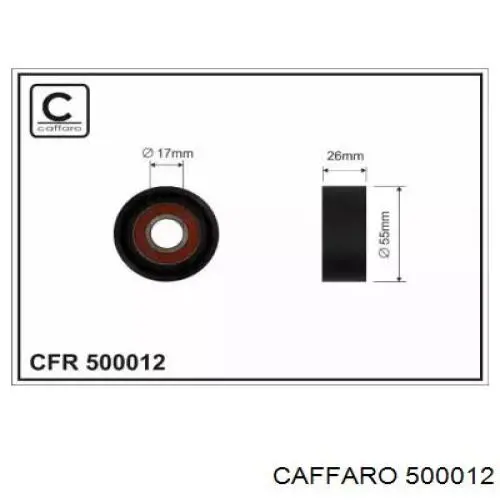 500012 Caffaro Rolo de reguladora de tensão da correia de transmissão