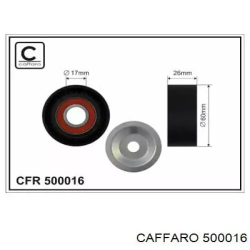 Compre 500016 Caffaro Rolo de reguladora de tensão da correia de transmissão