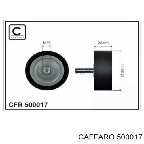 500017 Caffaro Rolo de reguladora de tensão da correia de transmissão