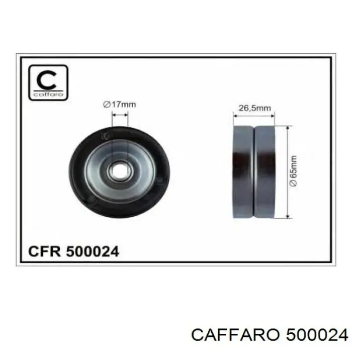 Compre 500024 Caffaro Rolo de reguladora de tensão da correia de transmissão