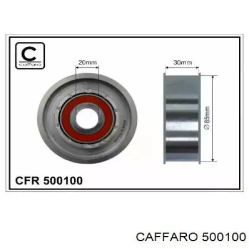 Compre 500100 Caffaro Rolo parasita da correia de transmissão