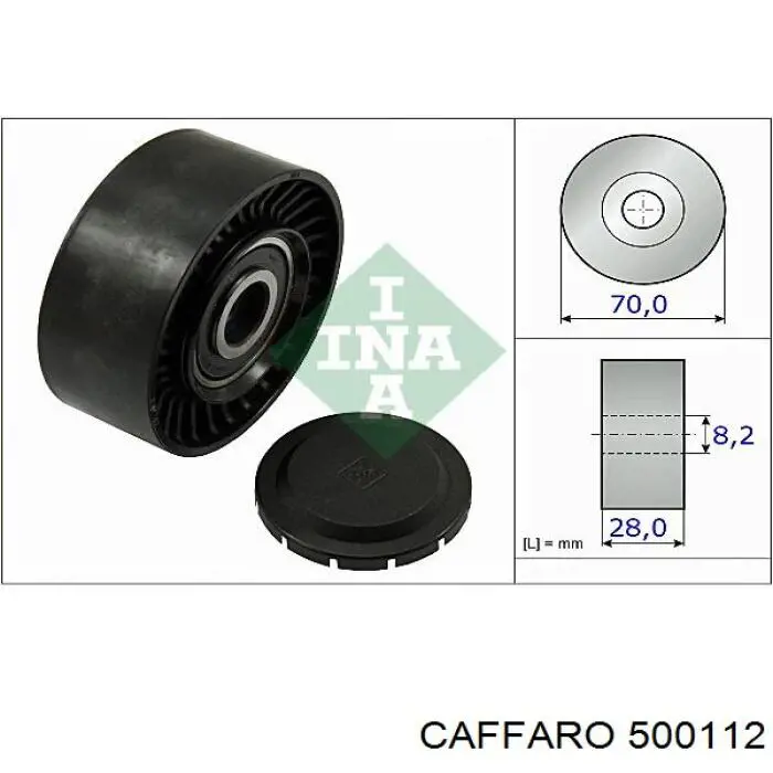 Compre 500112 Caffaro Rolo parasita da correia de transmissão