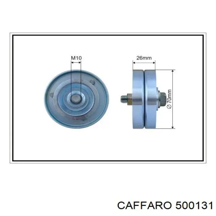 500131 Caffaro Rolo de reguladora de tensão da correia de transmissão