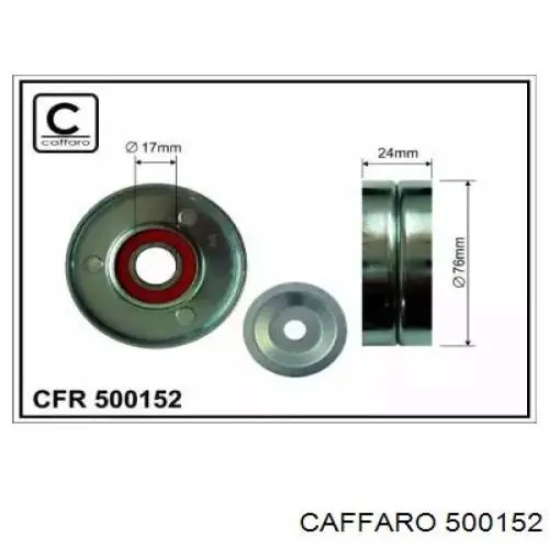 Compre 500152 Caffaro Rolo de reguladora de tensão da correia de transmissão