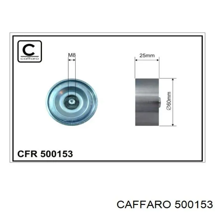 Rolo parasita da correia de transmissão Caffaro 500153 preço, a partir de 17,61 USD