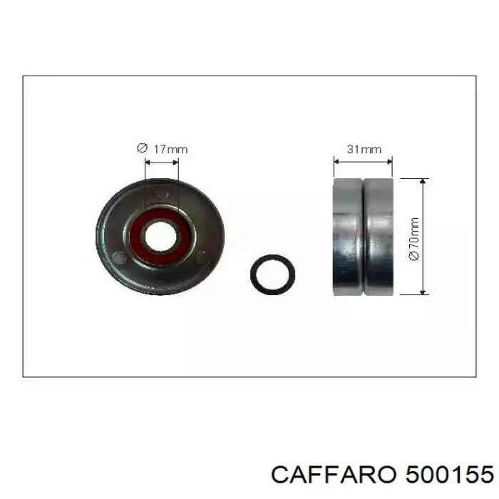 Rolo de reguladora de tensão da correia de transmissão Caffaro 500155 preço, a partir de 17,94 USD