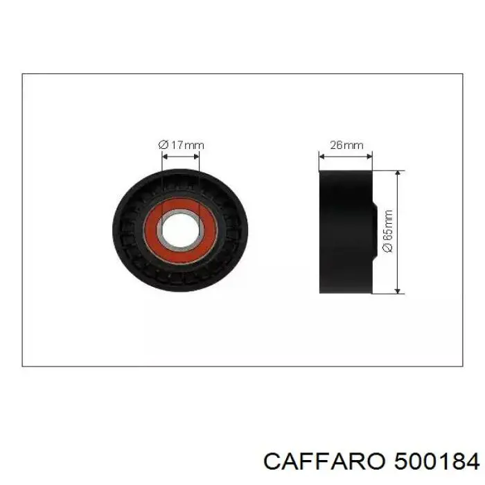 500184 Caffaro Rolo de reguladora de tensão da correia de transmissão