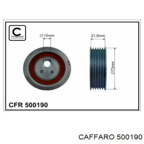 500190 Caffaro Rolo de reguladora de tensão da correia de transmissão